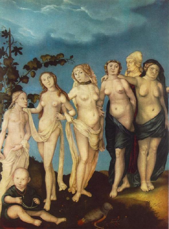 BALDUNG GRIEN, Hans The Seven Ages of Woman ww Sweden oil painting art
